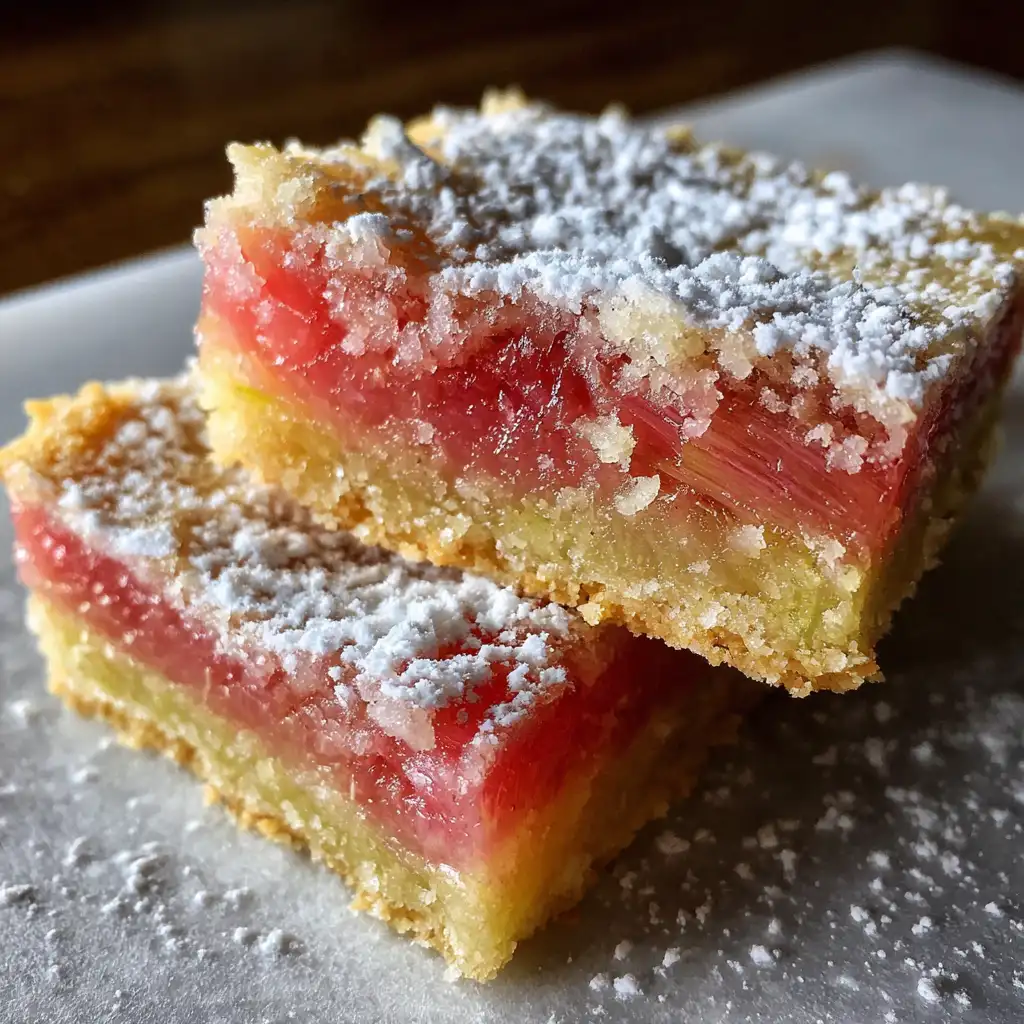 Rhubarb shortbread bars recipe