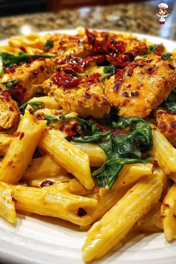 Spicy Tuscan chicken pasta