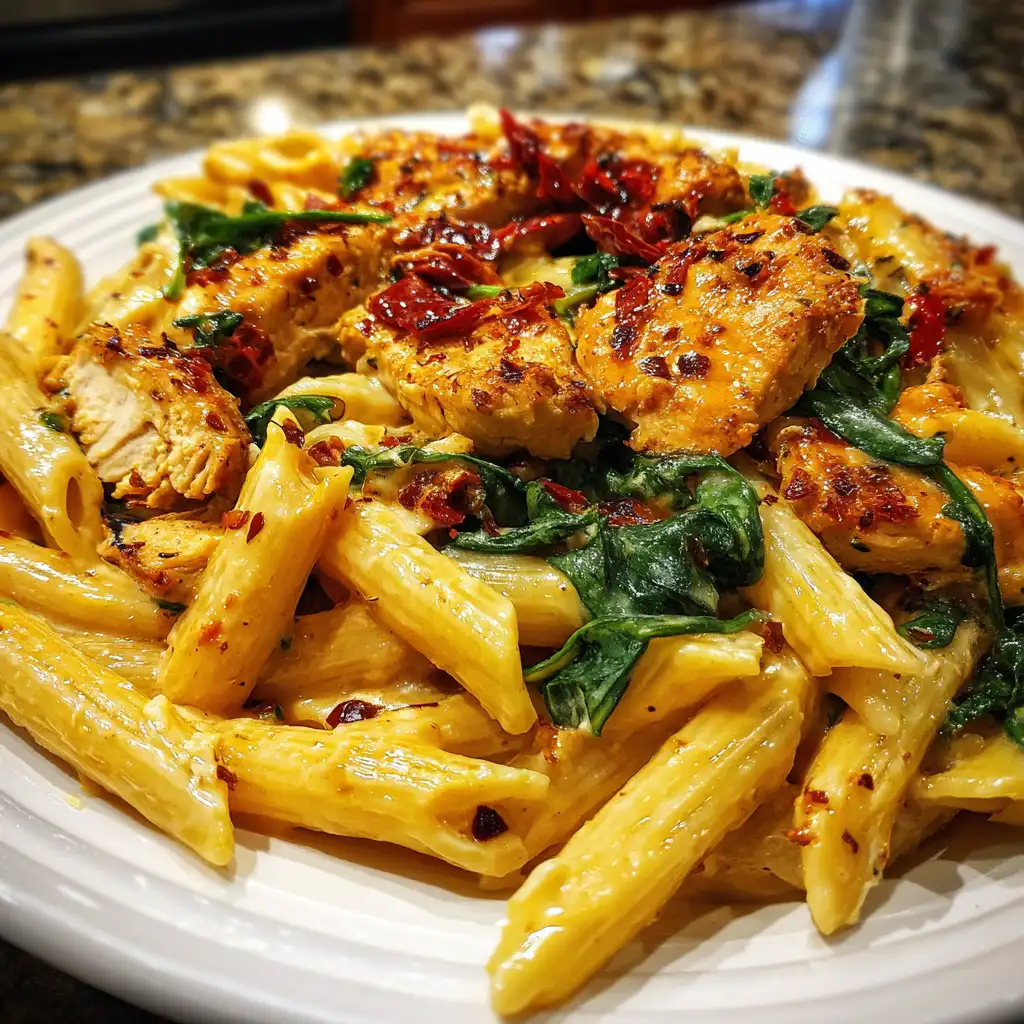 Spicy Tuscan chicken pasta