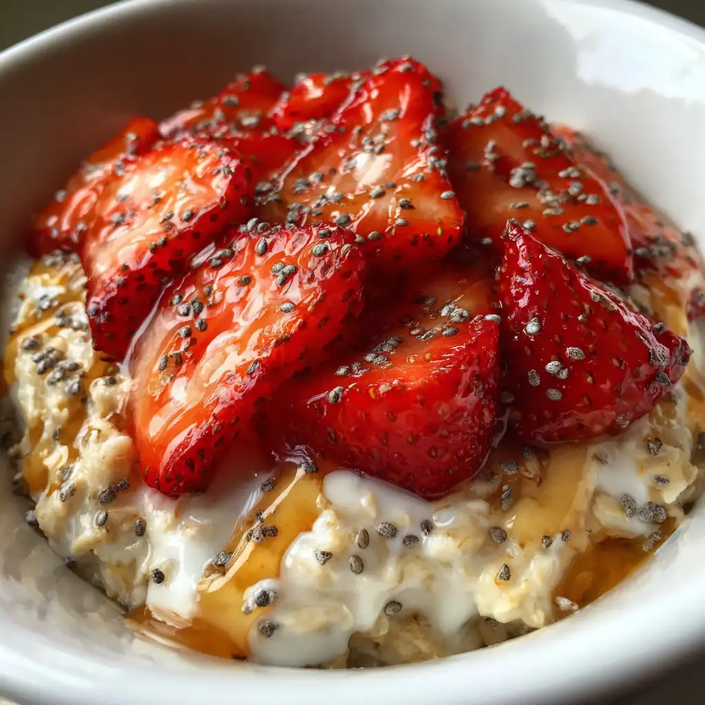 Strawberry overnight oats recipe
