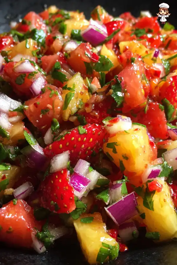Strawberry pineapple salsa