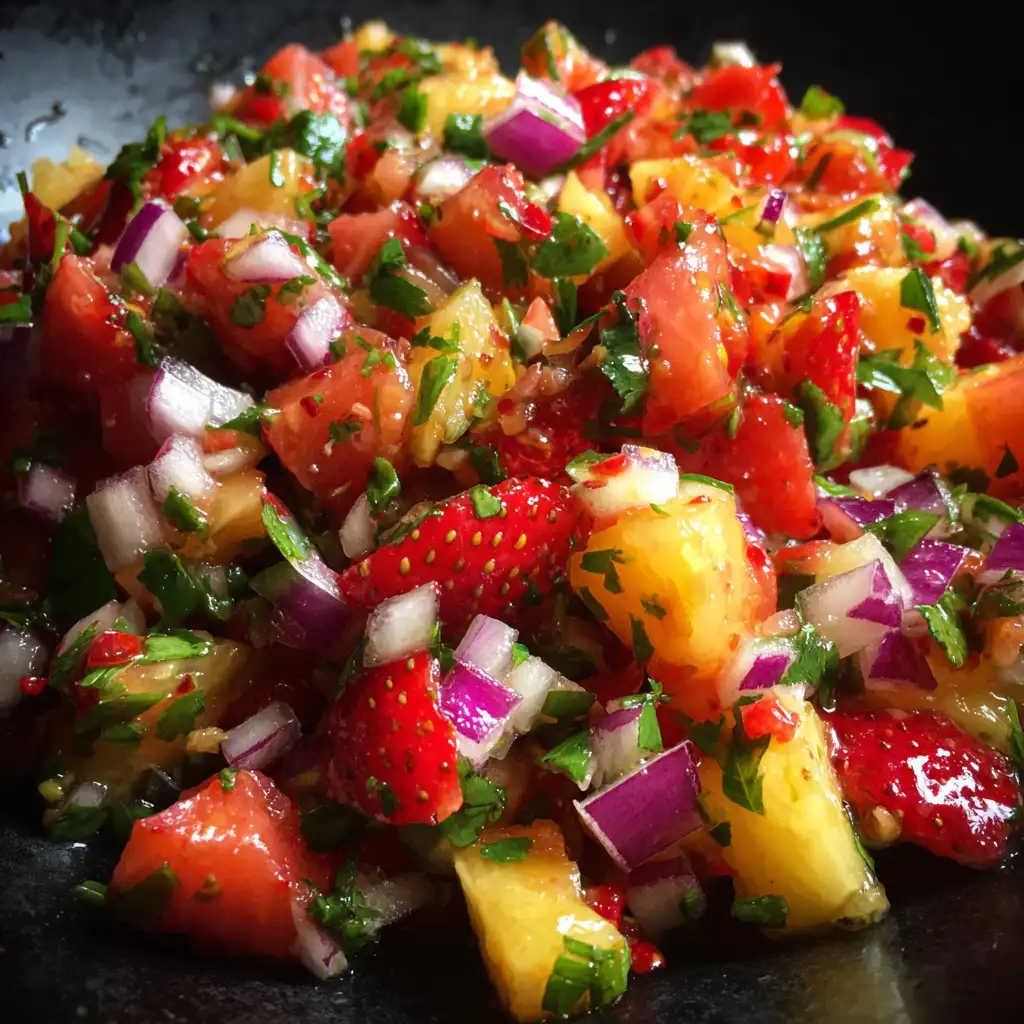 Strawberry pineapple salsa