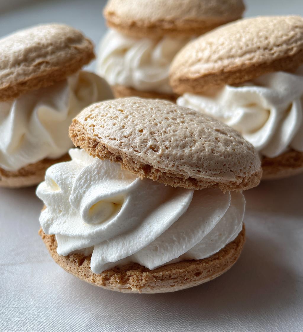 almond dacquoise cream clouds elegant french cookies
