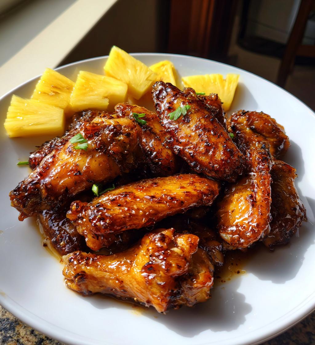 brown sugar pineapple wings recipe - detail 1