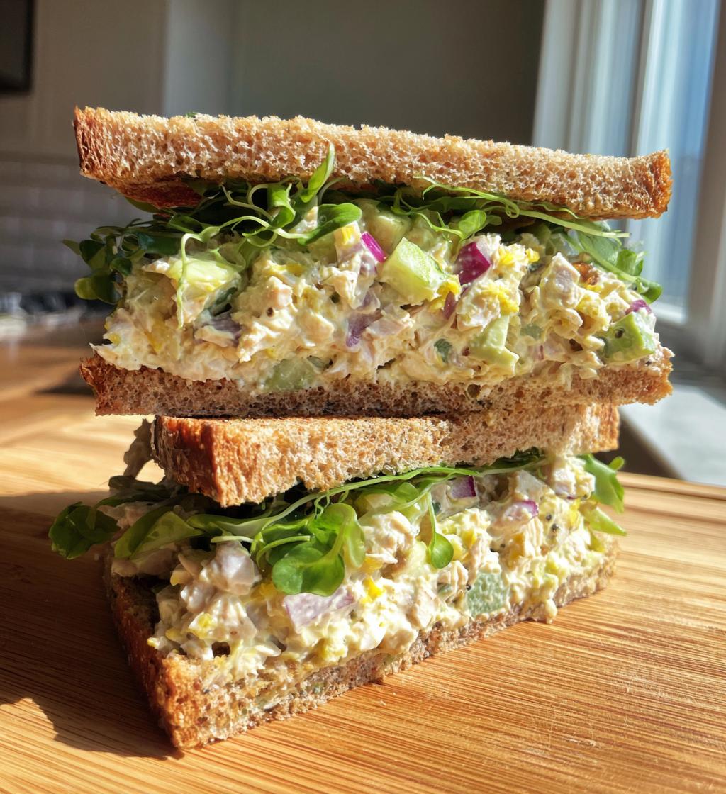 cottage cheese chicken salad sandwich recipe - detail 1