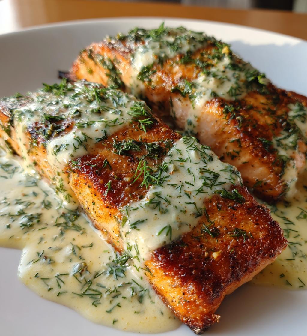 creamy lemon dill salmon recipe - detail 1