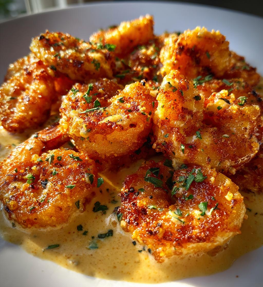 crispy cajun shrimp creamy sauce recipe - detail 1