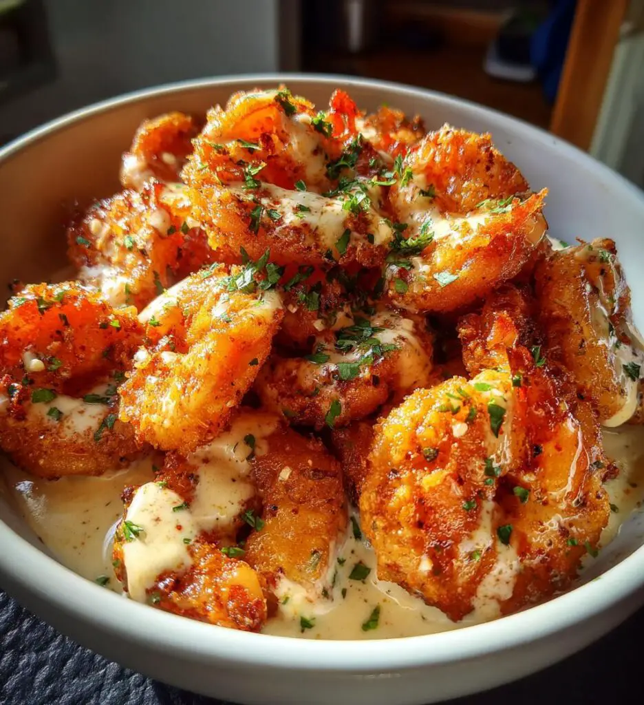 crispy cajun shrimp creamy sauce recipe