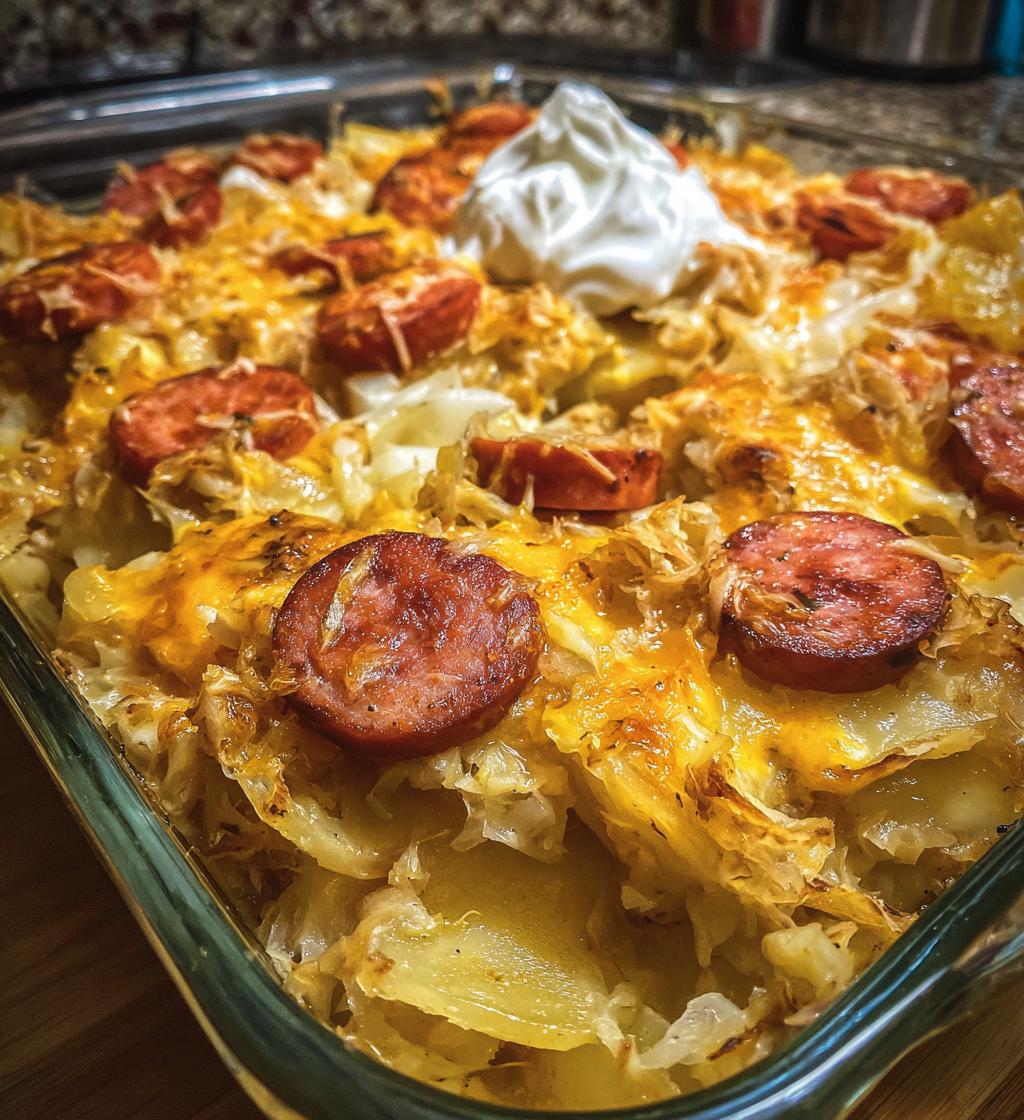 crockpot pierogi casserole kielbasa recipe