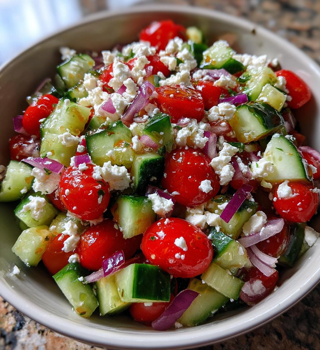 cucumber feta salad refreshing summer recipe - detail 1