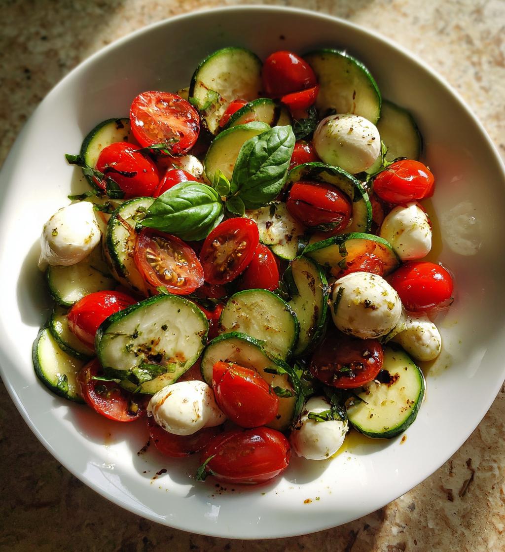 cucumber mozzarella salad refreshing summer recipe - detail 1
