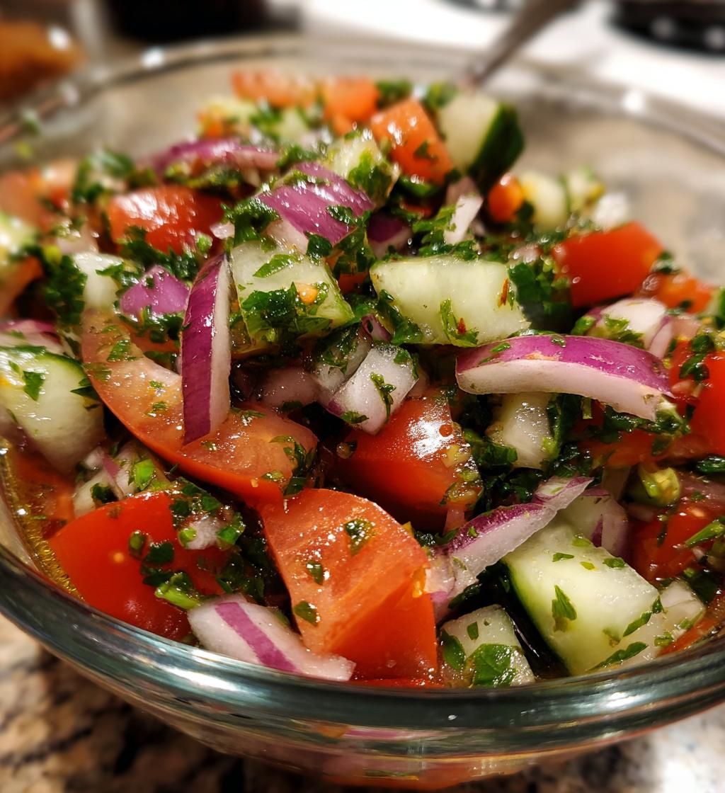 cucumber onion tomato salad refreshing recipe - detail 1