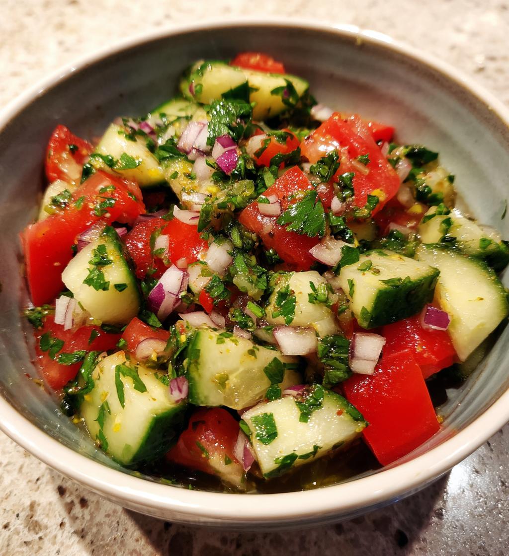 cucumber tomato salad refreshing recipe - detail 1