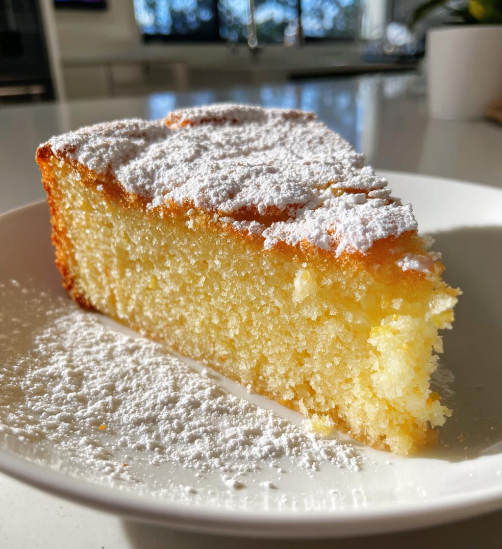 flourless ricotta lemon almond cake slice gluten free dessert