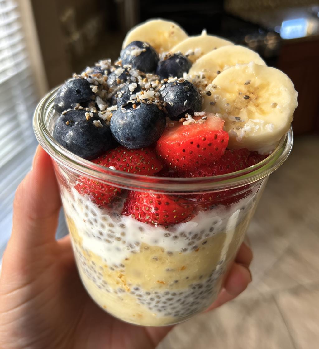 high protein chia seed pudding greek yogurt recipe