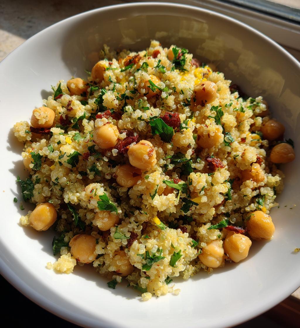 lemon herb quinoa chickpeas recipe 2 - detail 1