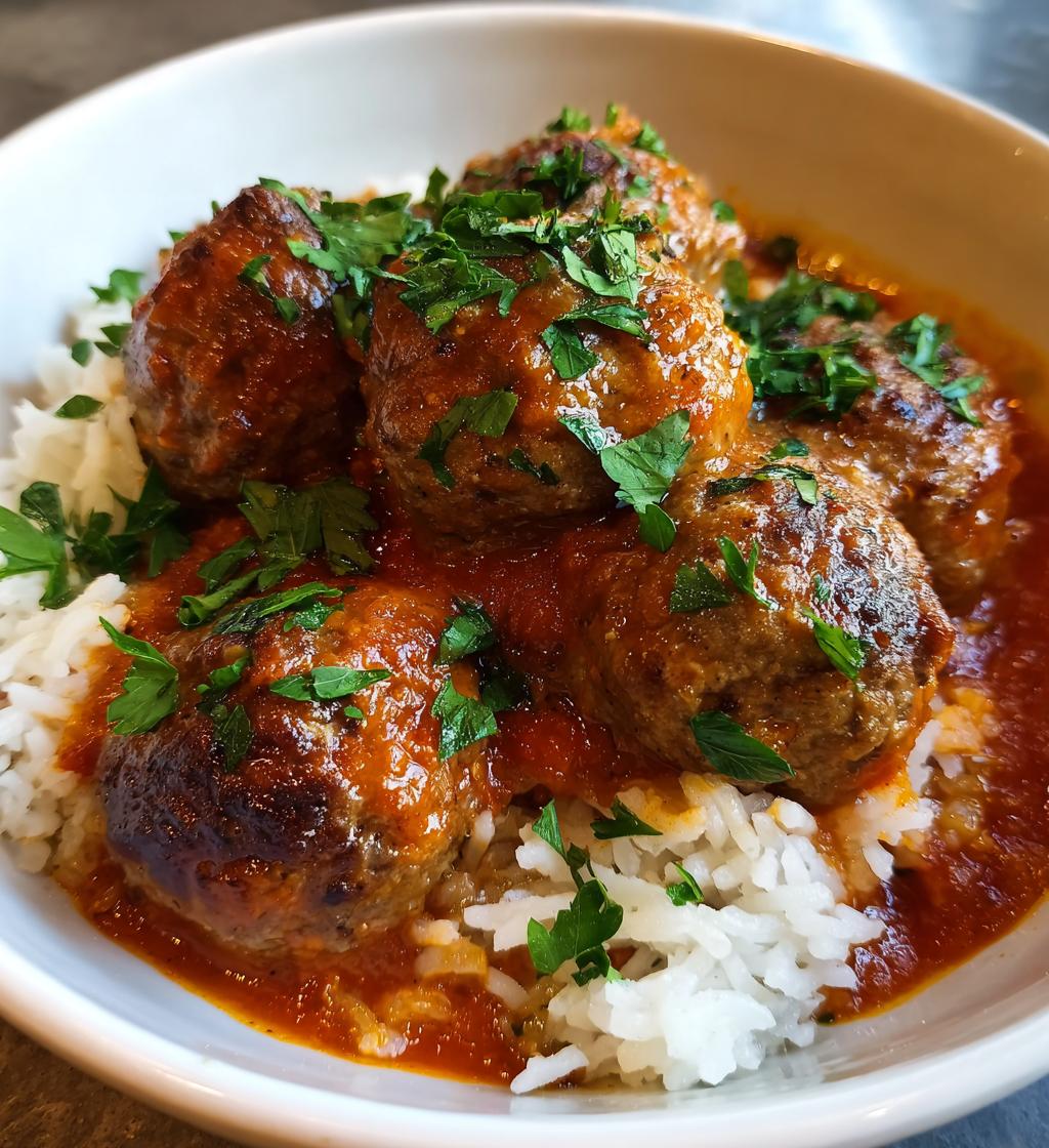 meatballs tomato sauce rice recipe - detail 1
