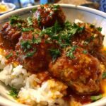 meatballs tomato sauce rice recipe