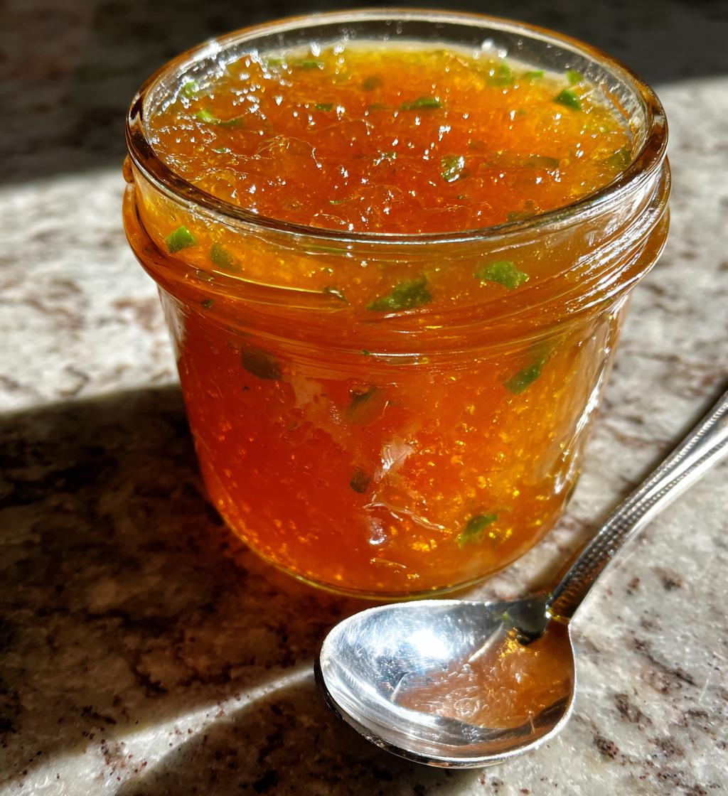 peach pepper jelly recipe delicious sweet spicy jar