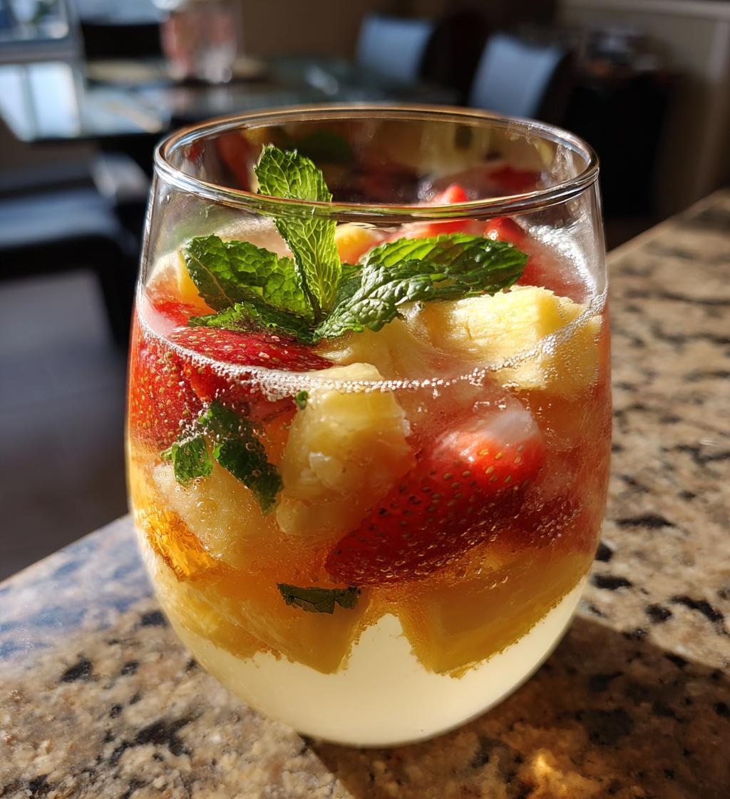 pina colada sangria recipe tropical drink - detail 1