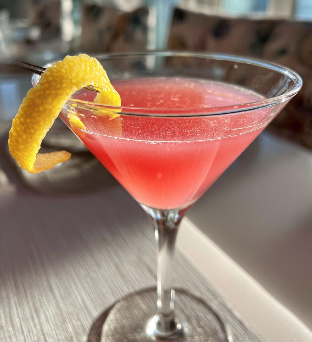 pink lemon drop martini refreshing cocktail recipe - detail 1