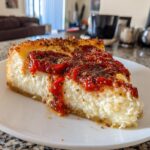 savory cheesecake with roasted tomato jam parmesan crust