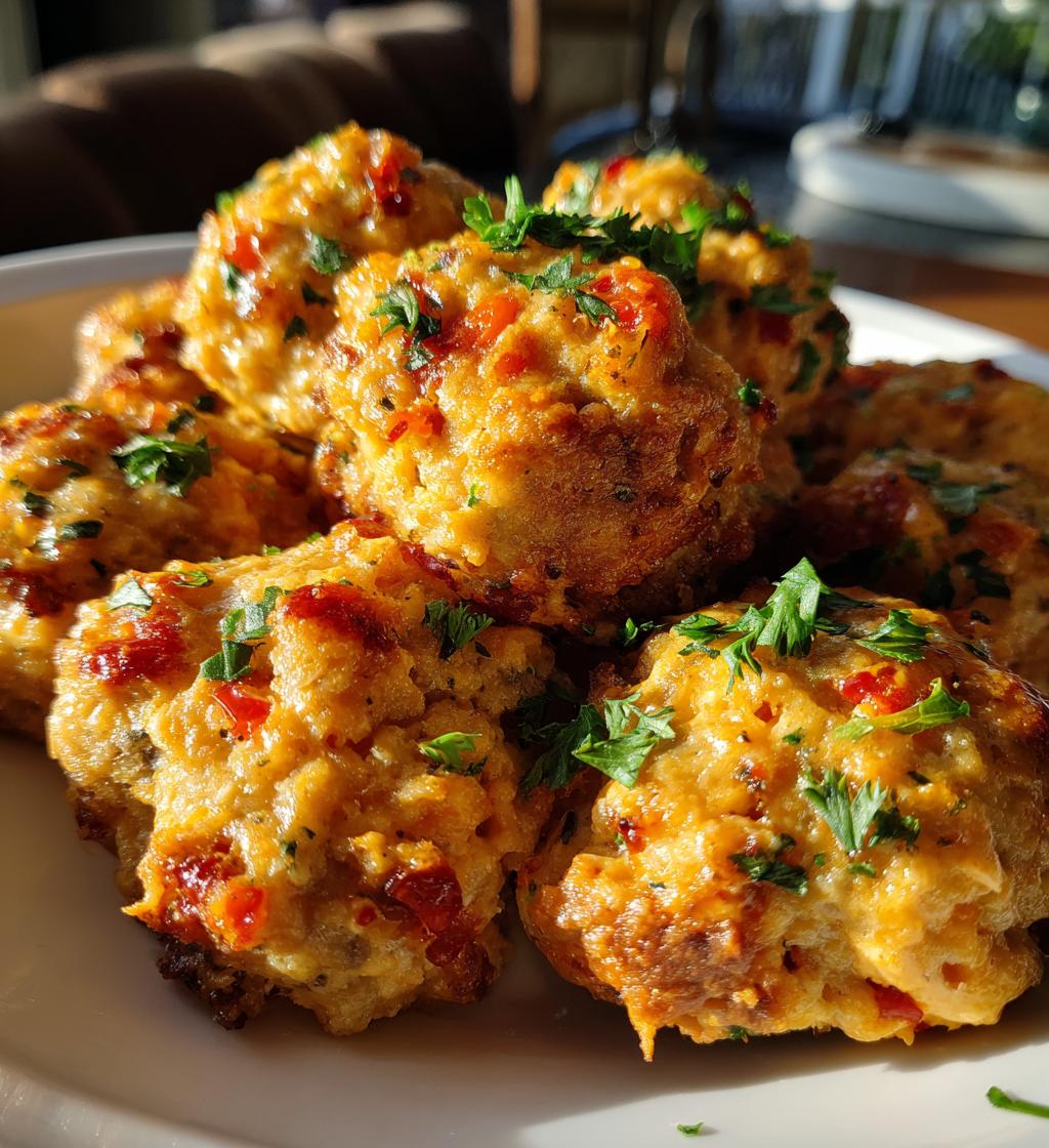 spicy rotel sausage balls cream cheese recipe - detail 1