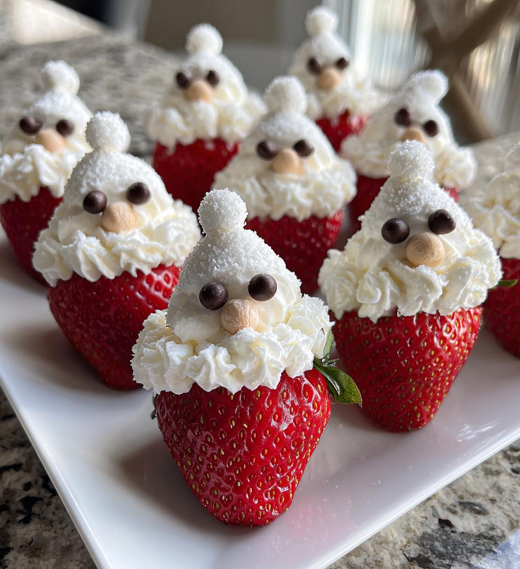 strawberry santas festive holiday treats recipe - detail 1