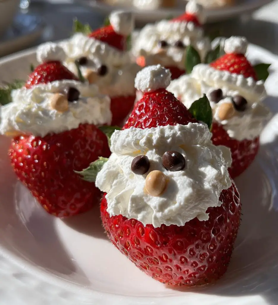 strawberry santas festive holiday treats recipe