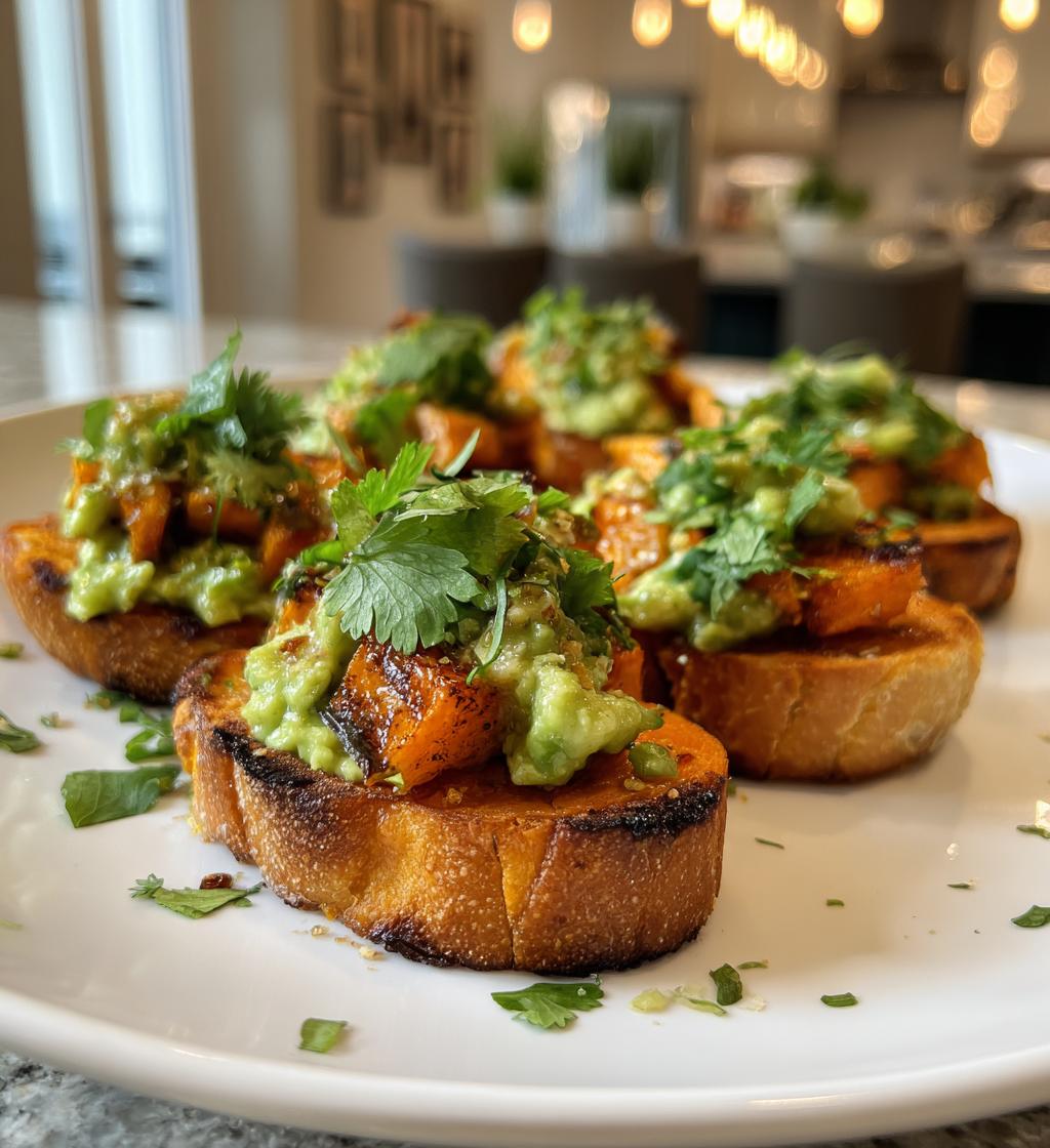 sweet potato crostini avocado lime recipe