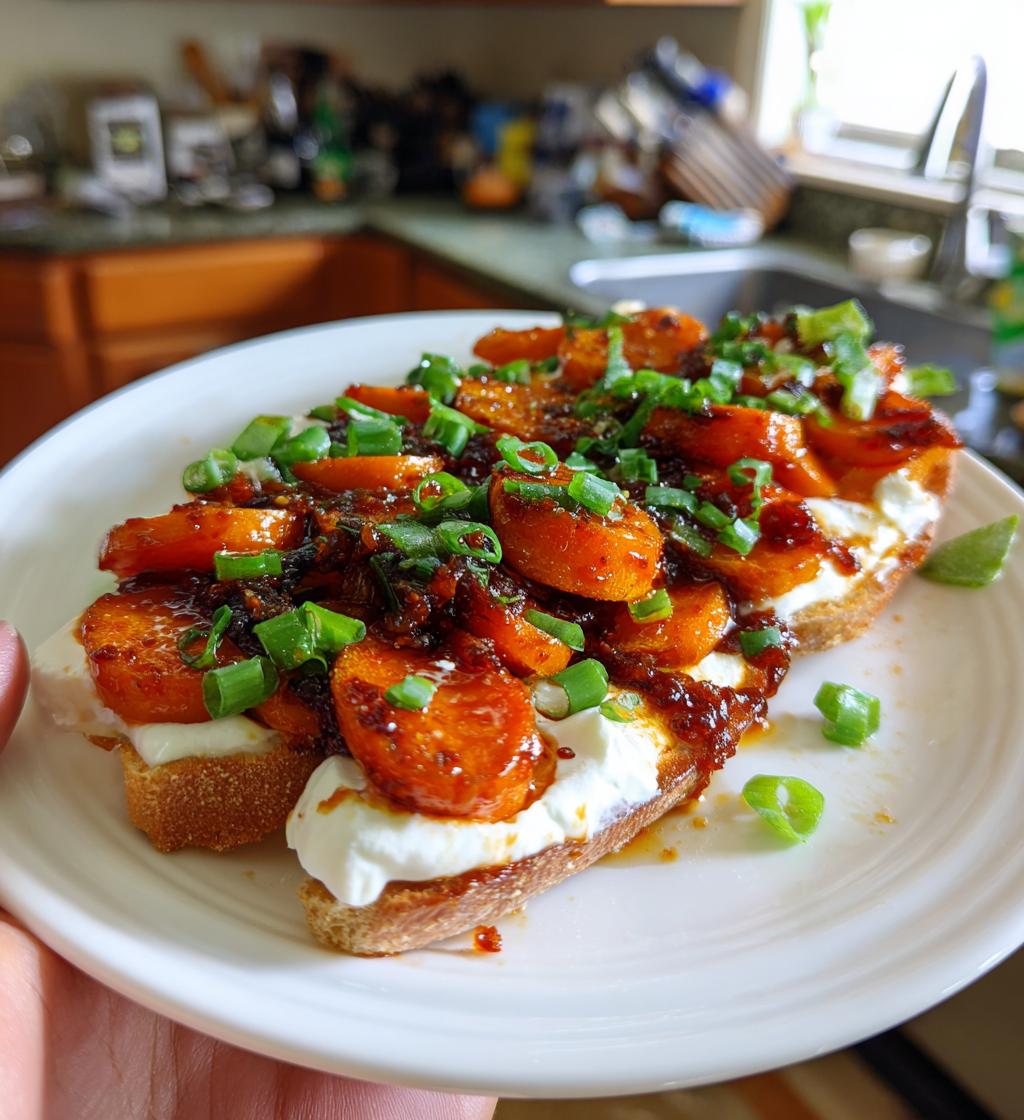 swicy gochujang carrots on yogurt bold elegant side - detail 1