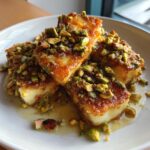 swicy pistachio halloumi with lime glaze crispy bold flavor