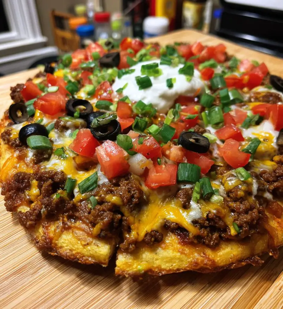 taco pizza appetizer recipe