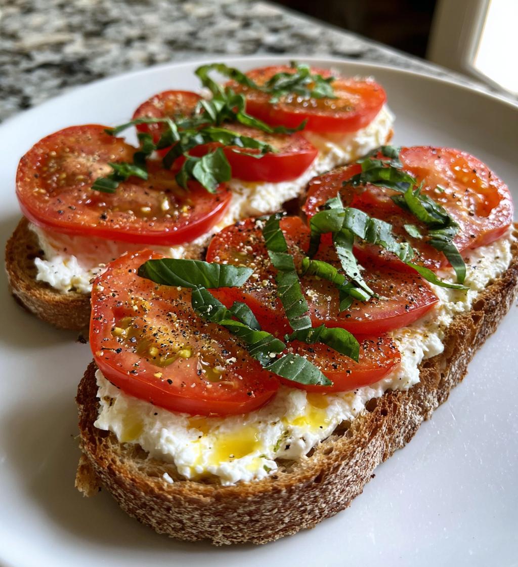 tomato cottage cheese toast recipe - detail 1