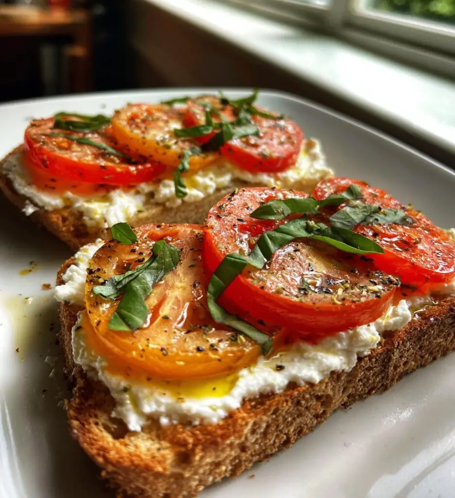 tomato cottage cheese toast recipe