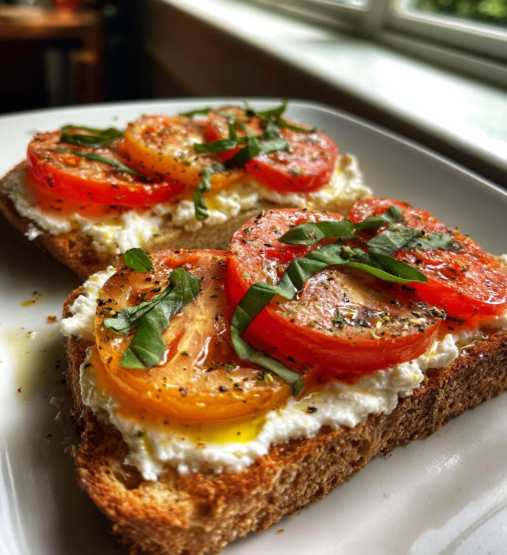 tomato cottage cheese toast recipe