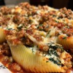 turkey spinach stuffed shells recipe