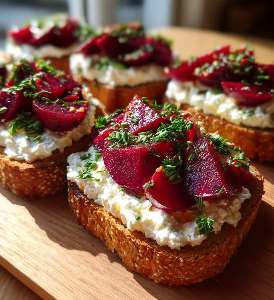whipped feta beetroot toast recipe delicious delight