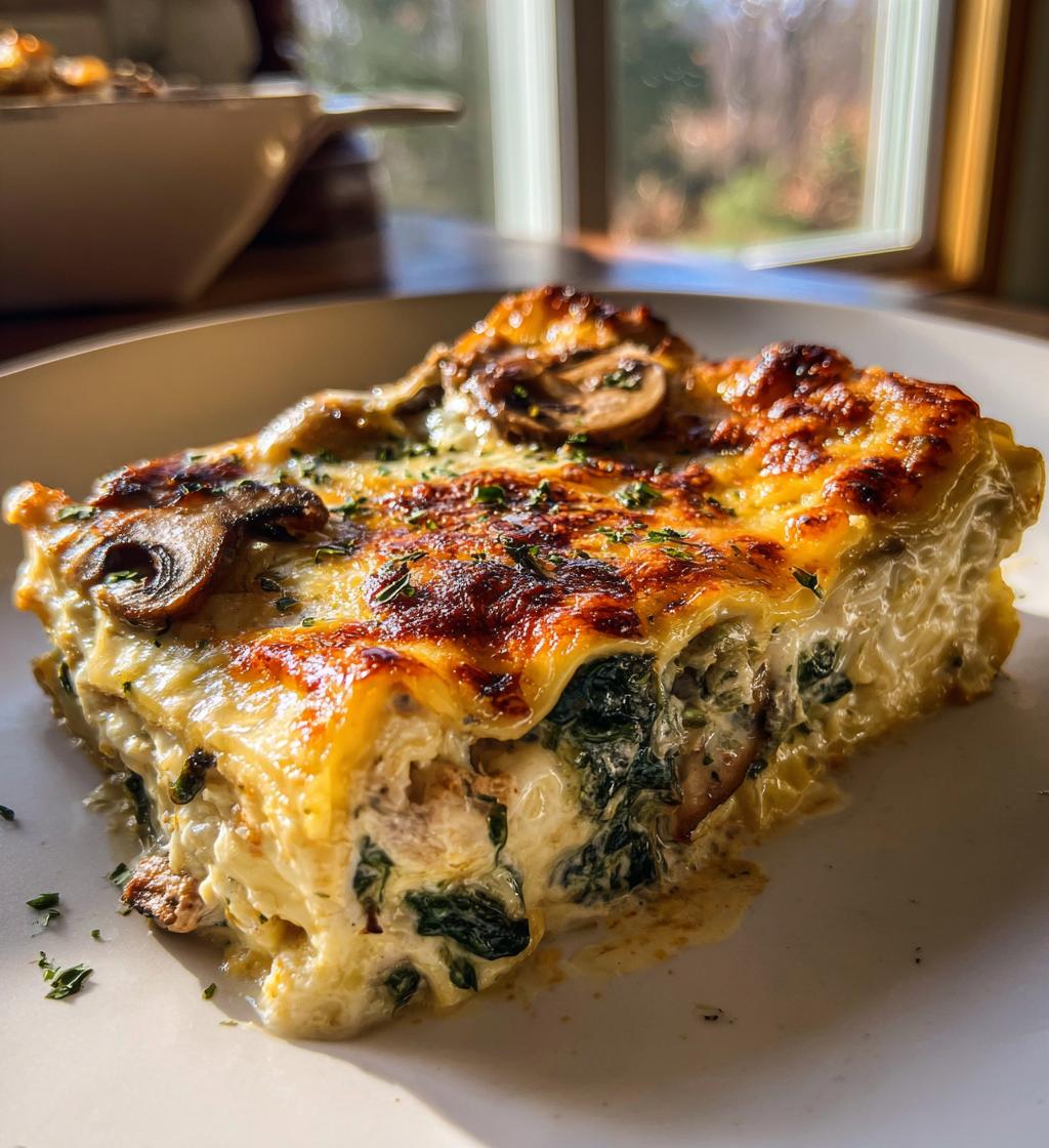 Creamy Spinach Mushroom Lasagna - detail 1