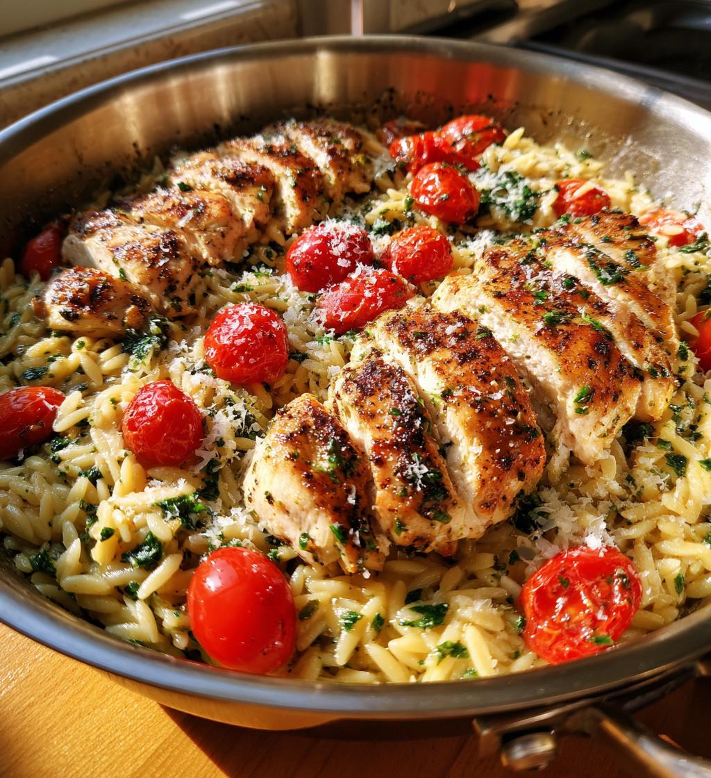 One Pan Chicken & Pesto Orzo - detail 1