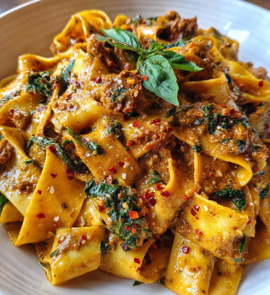 Spicy Creamy Pappardelle Pasta - detail 1