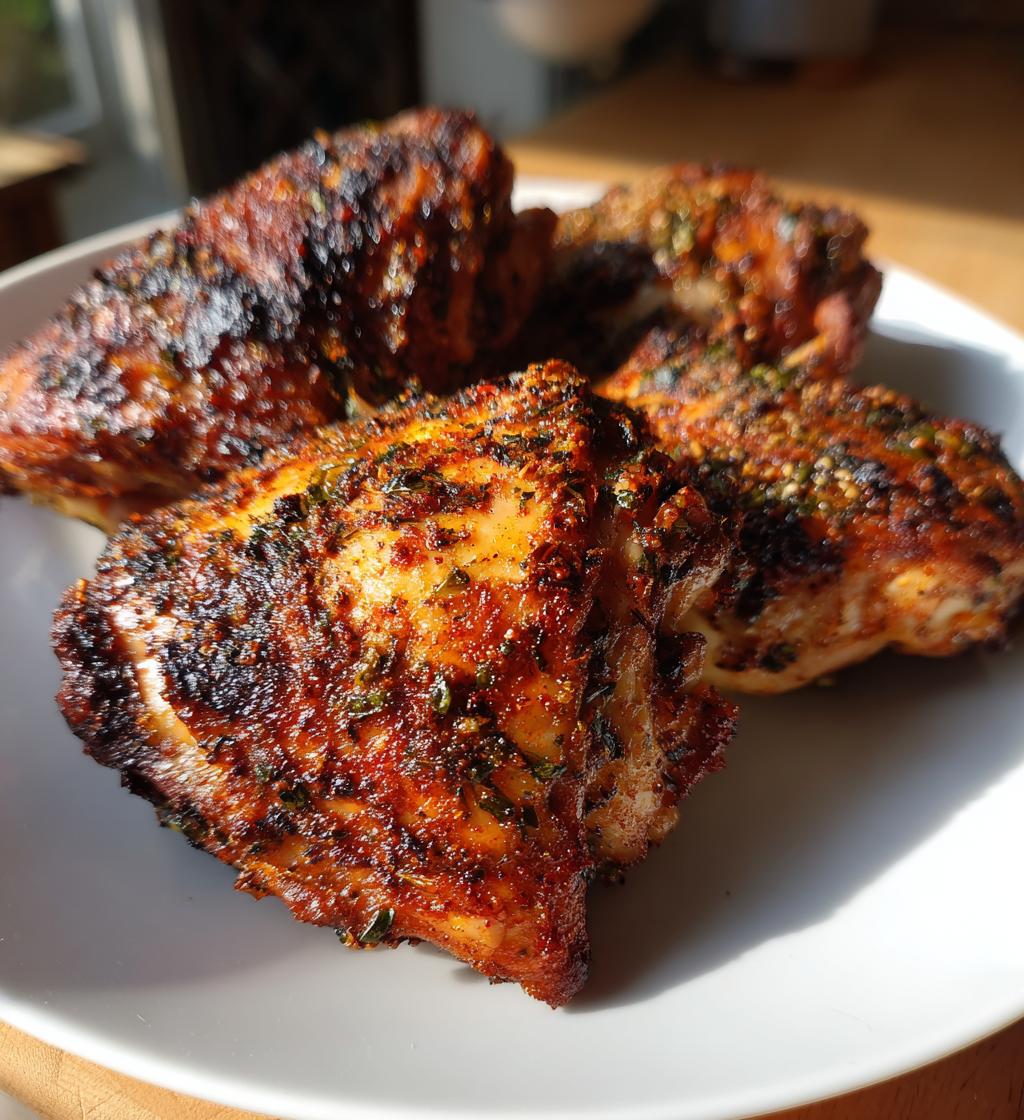 air fryer chicken thighs - detail 1