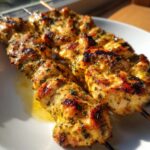 air fryer lemon pepper chicken skewers
