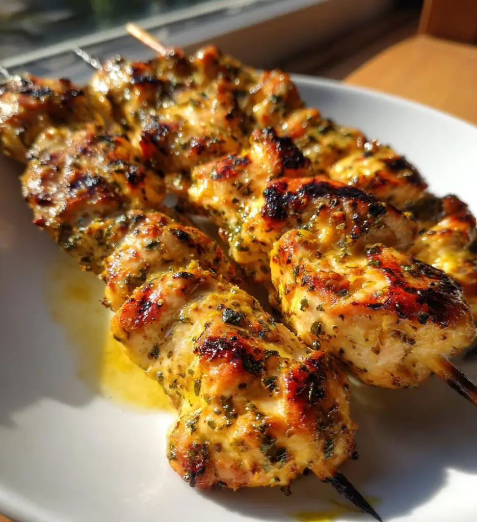 air fryer lemon pepper chicken skewers