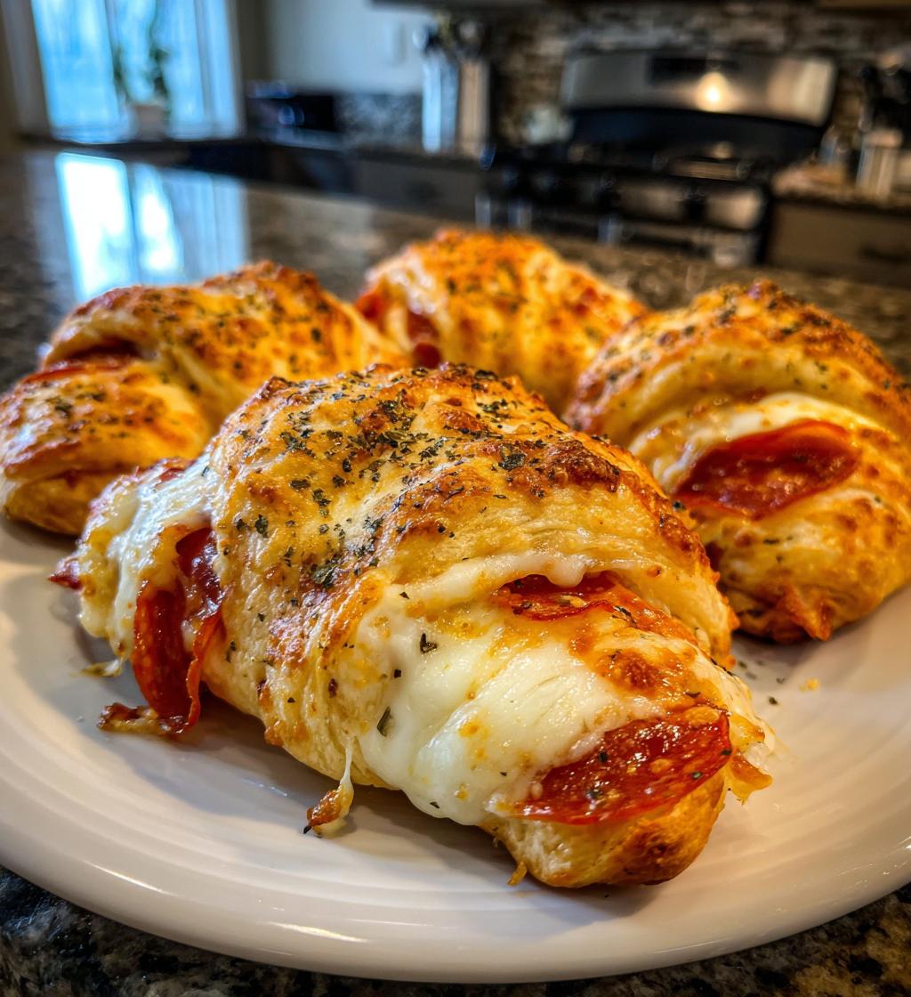 air fryer pepperoni pizza crescent rolls - detail 1