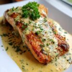 baked salmon with lemon butter cream sauce