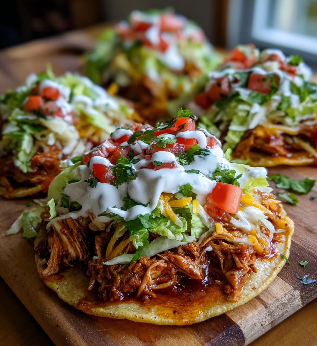 bbq chicken tostadas - detail 1