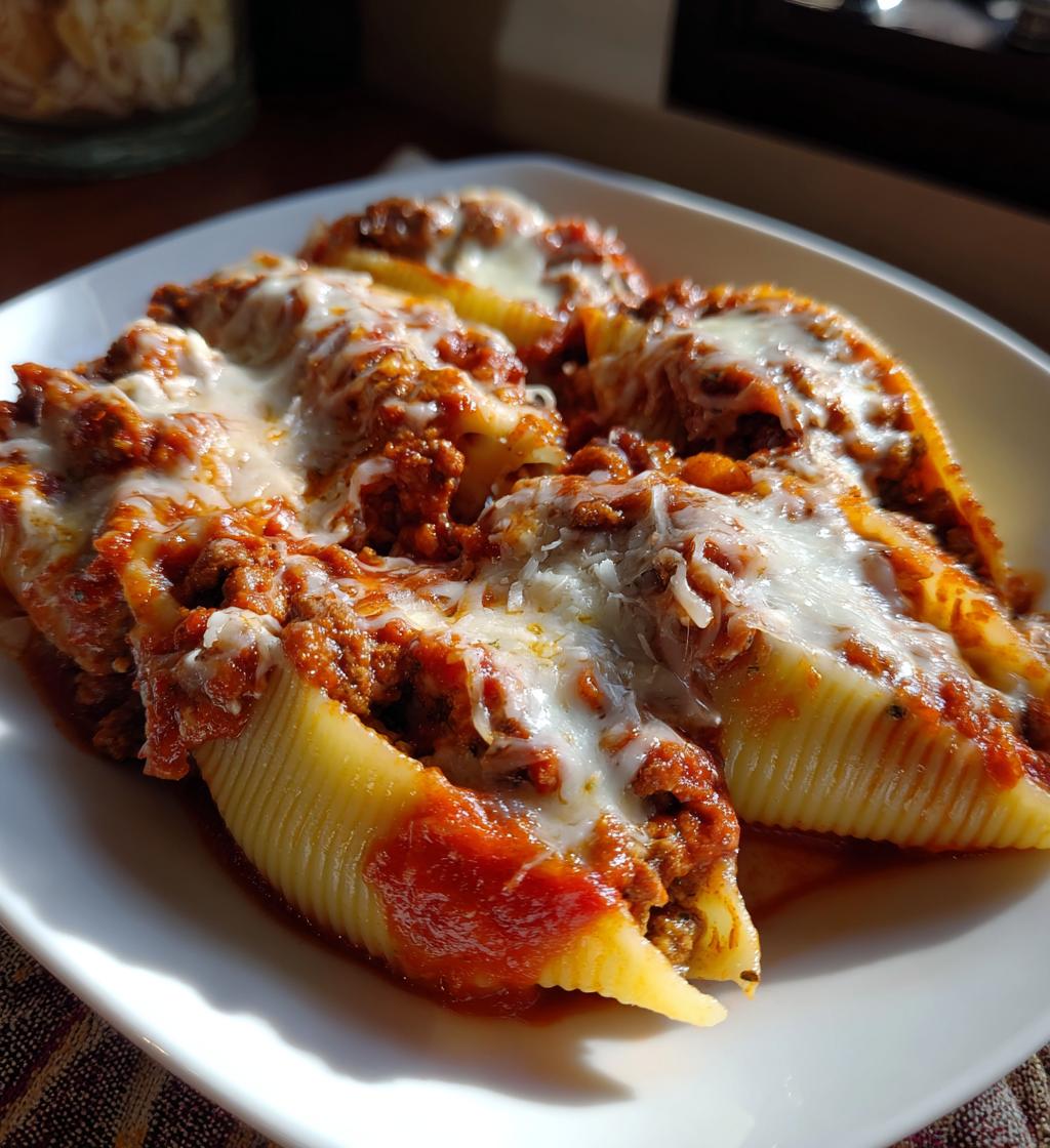 beef stuffed shells with creamy ricotta filling - detail 1