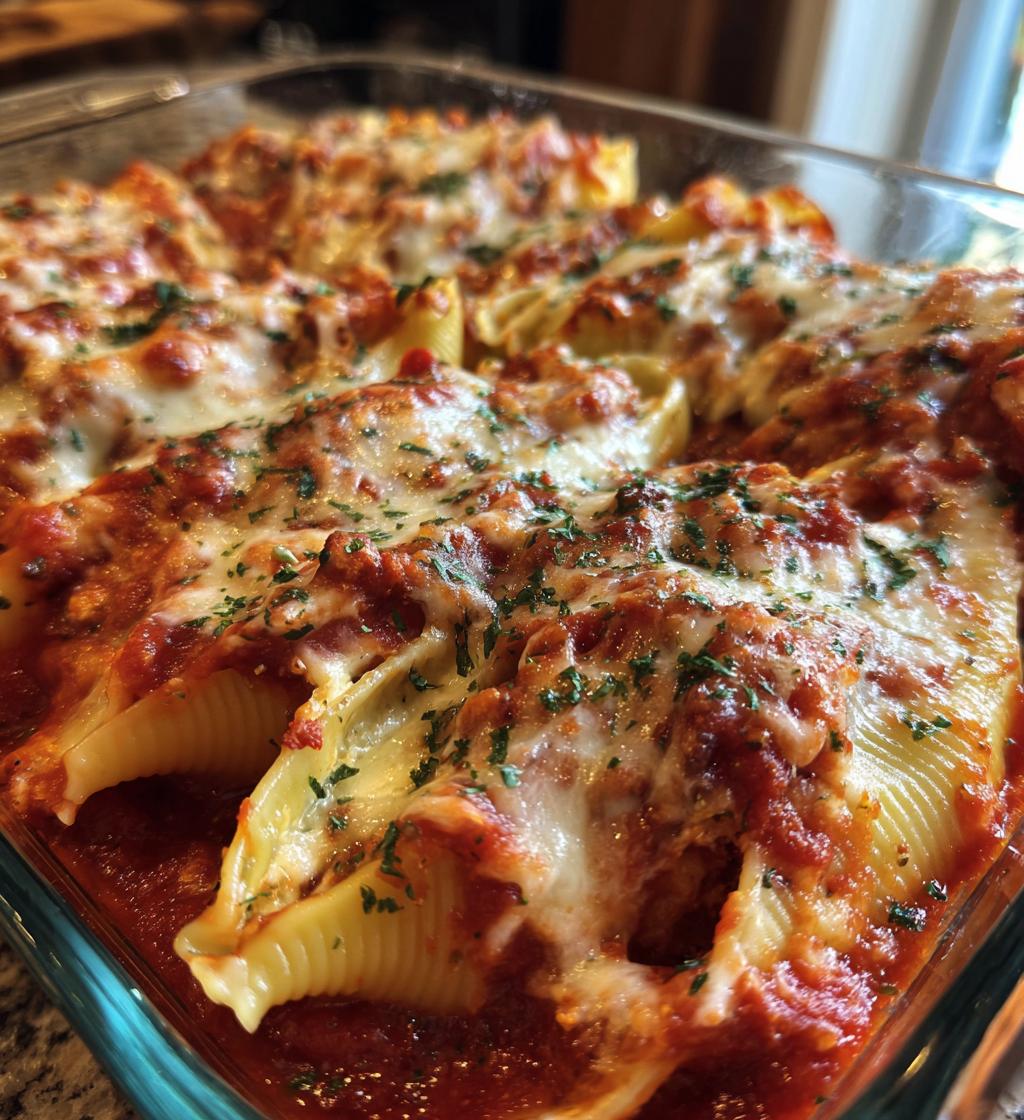 beef stuffed shells with creamy ricotta filling