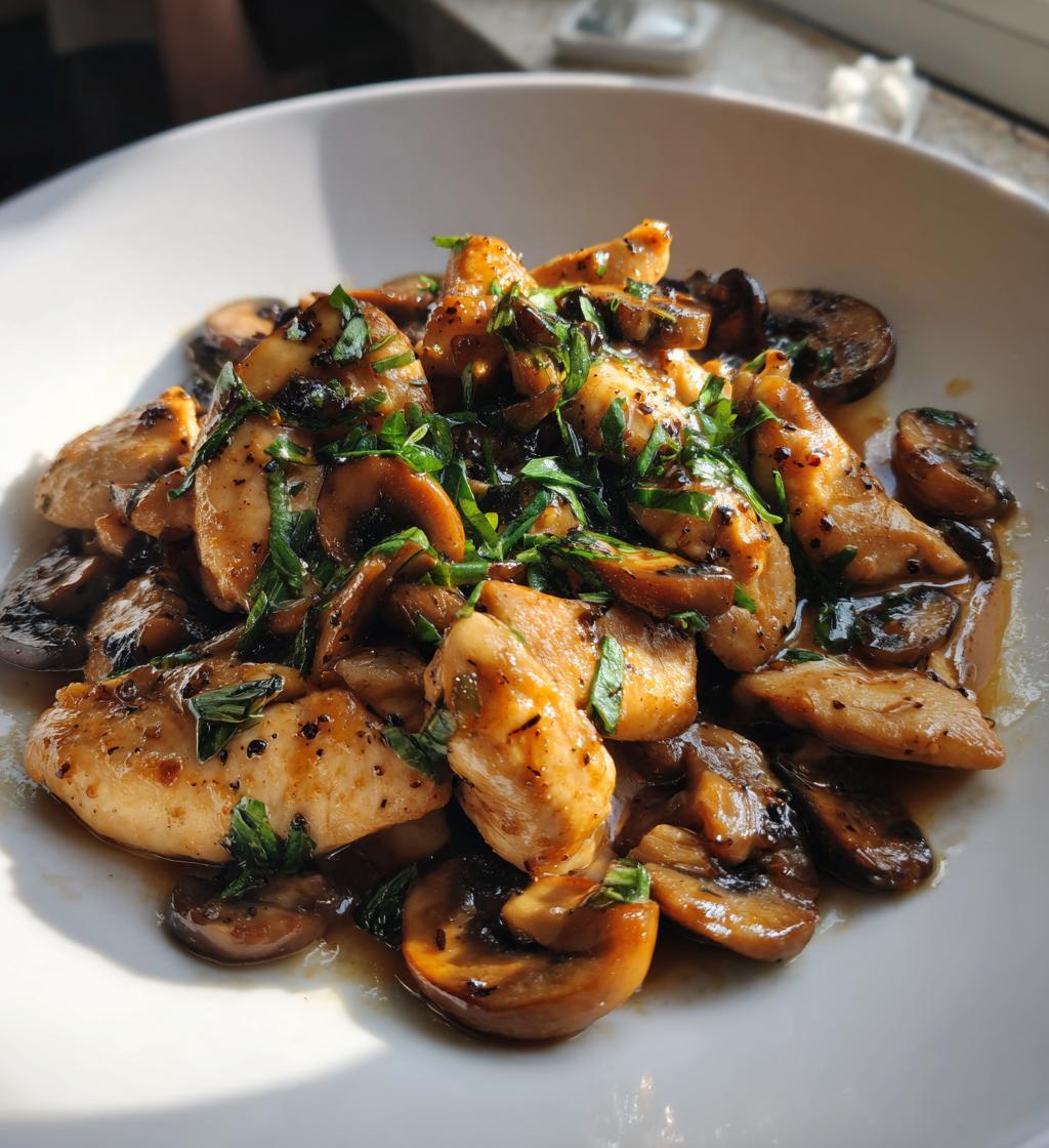 black pepper chicken with mushrooms recipe - detail 1